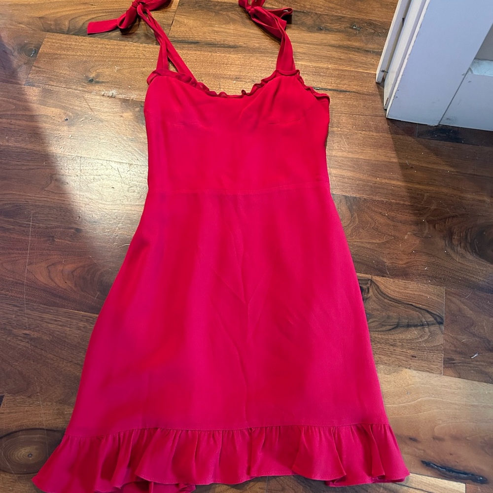 Reformation red mini dress